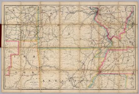 (Missouri, Arkansas) Railroad Map of the United States.