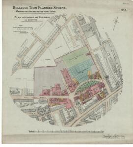 Bellevue town planning scheme. No. 3. Plan of Ground and Buildings as Existing.