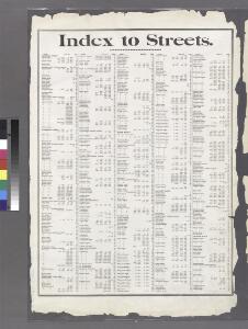 Index to Streets. Aberdeen Street - Junius Street.