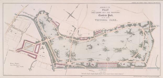 PLAN FOR LAYING OUT THE PROPOSED Eastern Park TO BE CALLED VICTORIA PARK