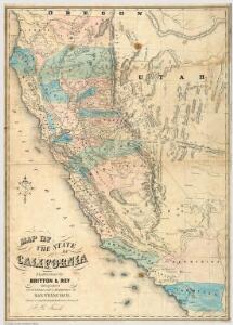 Map of the State of California.