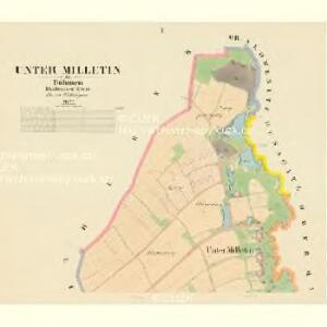 Unter Milletin - c1343-1-001 - Kaiserpflichtexemplar der Landkarten des stabilen Katasters