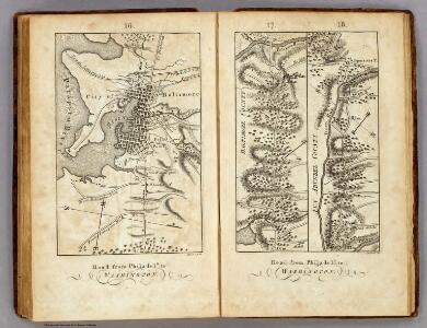 Road from Philadelphia to Washington. (Maps) 16, 17 and 18.