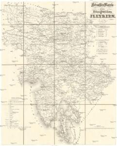 Strassen-Karte des Königreiches Illyrien