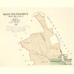 Klein Pientschitz (Maly Piencicky) - m2253-1-001 - Kaiserpflichtexemplar der Landkarten des stabilen Katasters