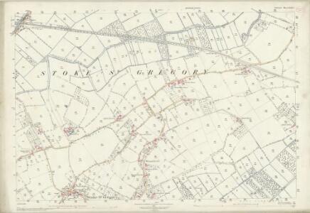 Somerset LXXII.1 (includes: Stoke St Gregory) - 25 Inch Map