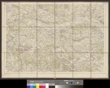 [Manöverkarte für die Divisions- (VI. Division) und Brigade-Übungen (VII. Division) im September 1891]