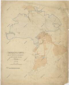 Přehledná mapa vrchnostenských pozemků v katastru města Bor