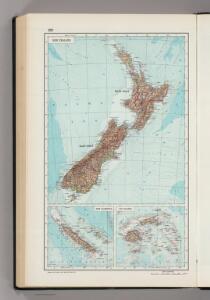 238.  New Zealand, New Caledonia, Fiji.  The World Atlas.