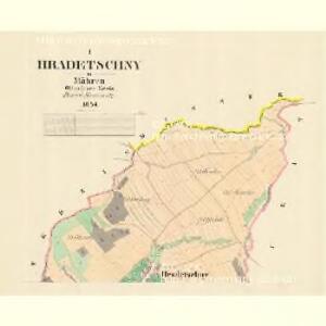 Hradetschny - m0889-1-001 - Kaiserpflichtexemplar der Landkarten des stabilen Katasters