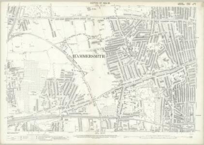 London (Edition of 1894-96) LXXII (includes: Acton; Chiswick St Nicholas; Hammersmith) - 25 Inch Map