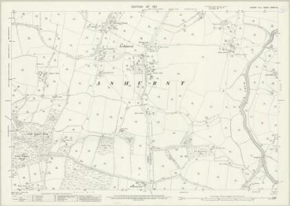 Sussex XXXVII.16 (includes: Ashurst; Henfield; Steyning) - 25 Inch Map