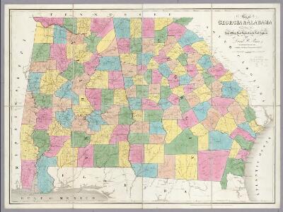 Map of Georgia & Alabama.