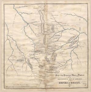 Map of the principal Mining District of the Province of Minas Geraes in the Empire of Brazil