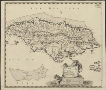 Jamaica, Americae septentrionalis ampla insula, a Christophoro Columbo detecta, in suas gubernationes peraccurate distincta
