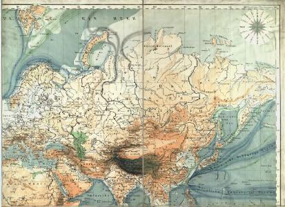 Physikalische Wandkarte der Erde in Merkartor's Projection