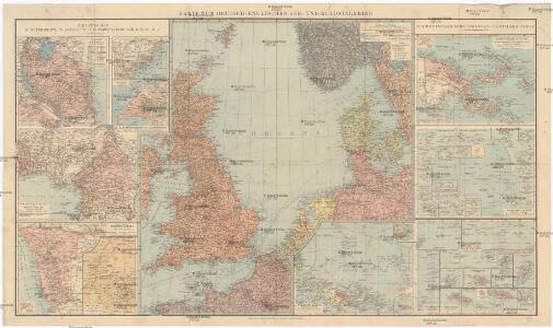 Karte zum deutsch-englischen See- und Kolonialkrieg