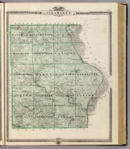 Map of Allamakee County, State of Iowa.