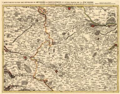 Carte Particuliere des Environs d'Arthois du Boulenois et d'une Partie de la Picardie