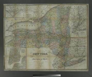Map of the state of New York: showing the boundaries of counties & townships, the location of cities, towns and villages, the courses of rail roads, canals & stage roads / by J. Calvin Smith; engraved on steel by Sherman & Smith.