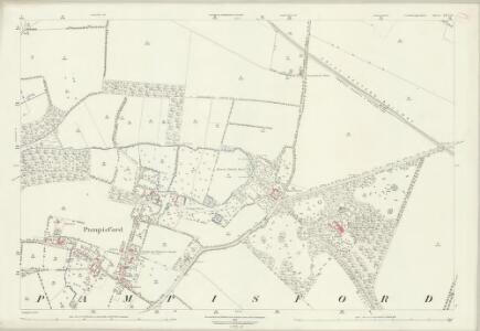 Cambridgeshire LIV.12 (includes: Babraham; Pampisford; Sawston) - 25 Inch Map