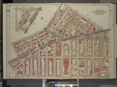 Brooklyn, Vol. 3, Double Page Plate No. 3; Part of    Wards 19 & 16; Section 8 & 10; [Map bounded by Leonard St., Gerry St., Marcy     Ave., Rodney St., Broadway; Including Keap St., South Fourth St., Meserole St.]; Sub Plan [Map bounded by Marcy Ave.