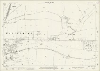 Hampshire and Isle of Wight XLI.14 (includes: Chilcomb; Itchen Valley; Winchester) - 25 Inch Map