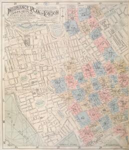 Insurance Plan of London: General Key Plan of North Side of River