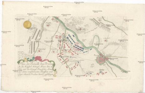 Plan der Bataille bey Breslau da die kayserl. königl. Armee den 22 Nov. 1757. die königl. preussiche Armee aus ihren verschanzten Dörffern und Lager ohnweit Breslau heraus geschlagen