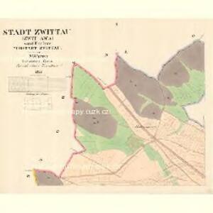 Zwittau (Zwitawa) - m2987-1-001 - Kaiserpflichtexemplar der Landkarten des stabilen Katasters