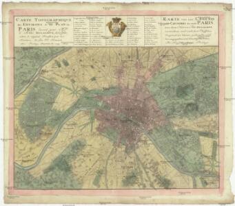 Carte topographique des environs & du plan de Paris