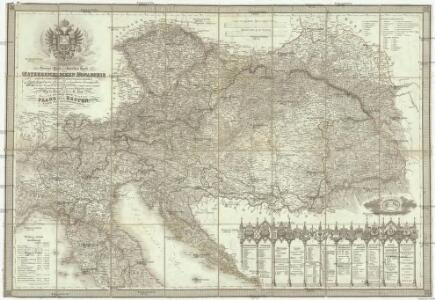 Neueste General- Post- und Straßen Karte der Oesterreichischen Monarchie