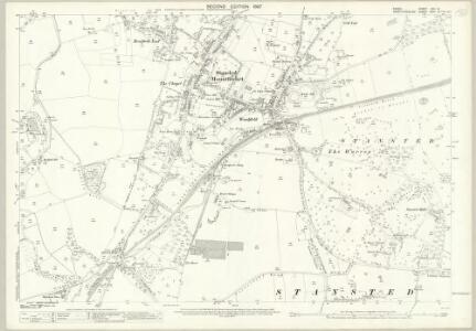 Essex (1st Ed/Rev 1862-96) XXII.8 (includes: Birchanger; Stanstead Mountfitchet) - 25 Inch Map