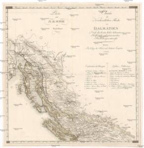 Charte des nordwestlichen Theiles von Dalmatien