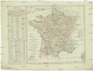 Carte de la France divisée en ses 83. départemens