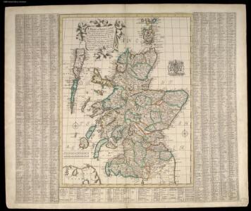 A Mapp of Scotland : made by R. Gordon, Author of Blaeu's Atlas of Scotland / corrected and Improved by Rob. Morden. To which is added Alphabetical Tables For the Ready finding out any Place in the Ma