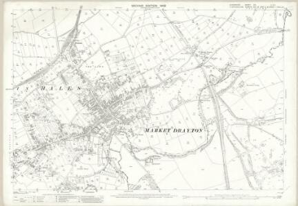 Shropshire XVI.2 & XVI.3 (includes: Market Drayton; Moreton Say; Norton In Hales; Tyrley) - 25 Inch Map