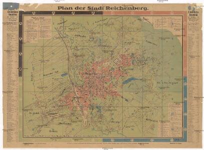 Plan der Stadt Reichenberg
