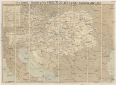 Artaria's Eisenbahn- u. Post-Communications-Karte v. Oesterreich-Ungarn