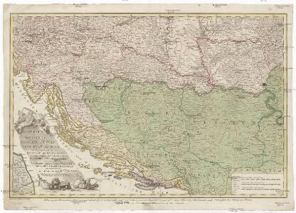 Neueste Karte der Koenigreiche Bosnien Servien Croatien und Slavonien
