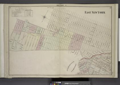 Brooklyn, Double Page Section 9; East New York; [Map  bounded by Eldert Lane, Liberty Ave., Bennett Ave., New Lots Road, Duryea Ave.,  Centre Ave., Stmarks Ave., Saratoga Ave., Cooper PL., Mc. Dougal St.; Including  Hopkinson Ave., Rockaway Ave., Gran