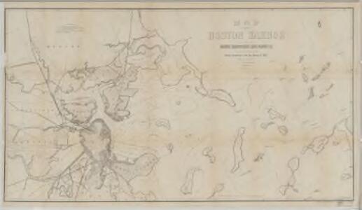 Map of Boston Harbor : showing Commissioners' lines, wharves &c