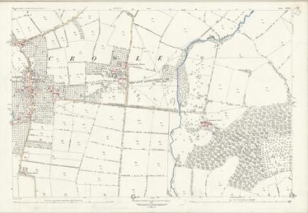 Worcestershire XXXIV.3 (includes: Broughton Hackett; Crowle; Grafton Flyford; Huddington; Upton Snodbury) - 25 Inch Map