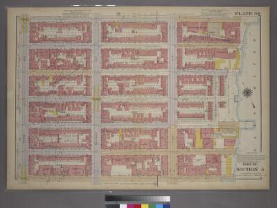 Plate 34, Part of Section 5: [Bounded by E. 53rd Street, First Avenue, E. 47th Street and Third Avenue.]