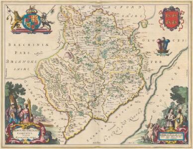 Monumethensis Comitatus. Vernacule Monmouth Shire. [Karte], in: Theatrum orbis terrarum, sive, Atlas novus, Bd. 4, S. 404.
