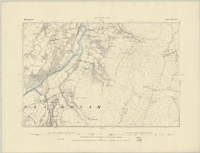 Montgomeryshire XLII.SW - OS Six-Inch Map