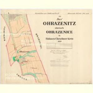 Ohrazenitz (Ohrazenice) - c5388-1-001 - Kaiserpflichtexemplar der Landkarten des stabilen Katasters