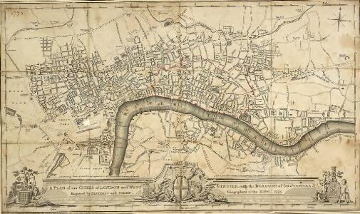 A PLAN of the CITIES of LONDON and WESTMINSTER with the BOROUGH of SOUTHWARK