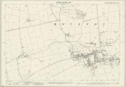 Northamptonshire XXXVIII.10 (includes: Boughton; Moulton; Pitsford) - 25 Inch Map