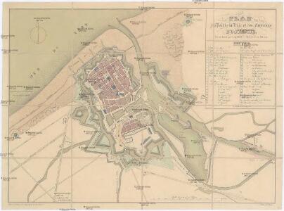 Plan du fort, de la ville et des environs d'Ostende